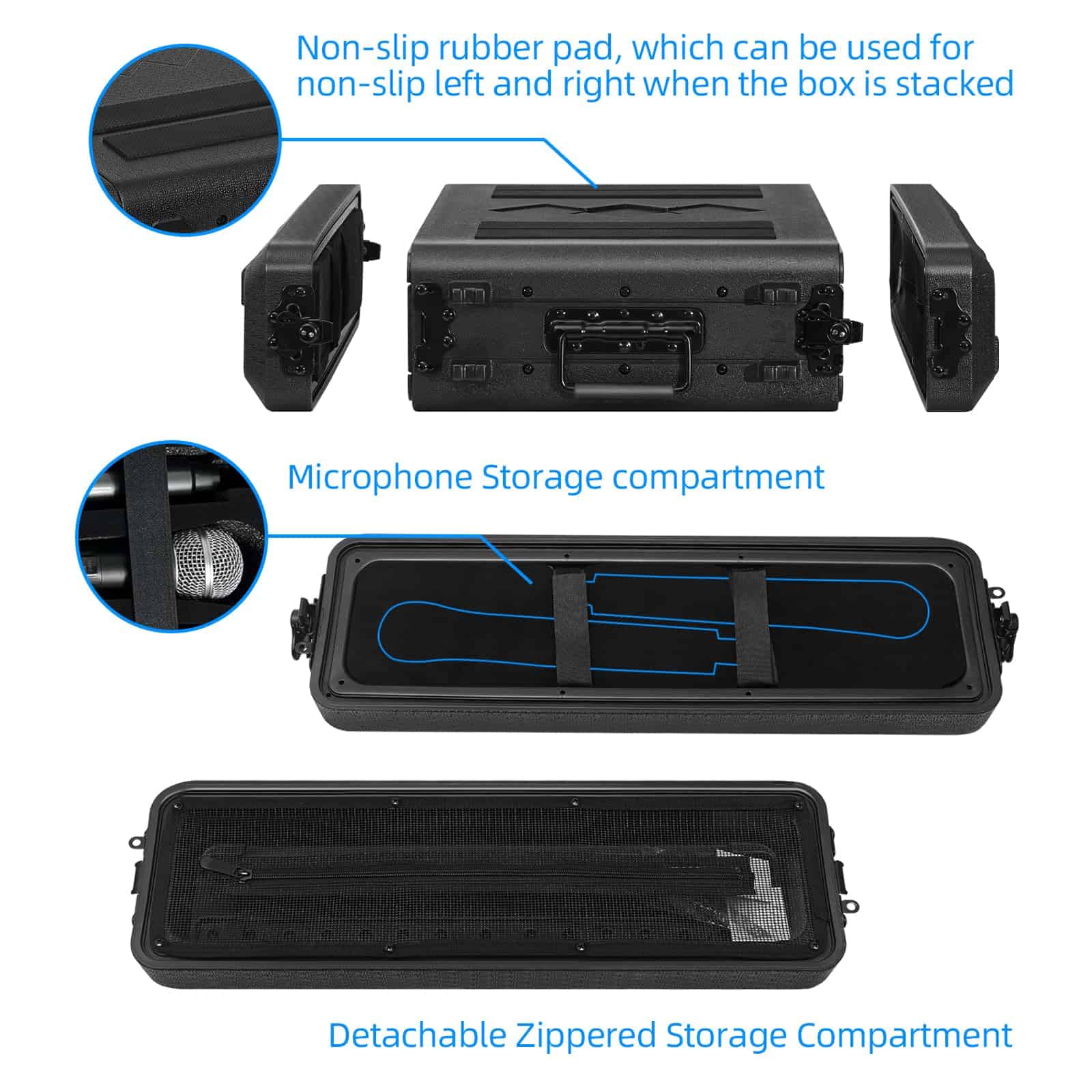 Estuche de Rack ECGOIOE 2U con Poca Profundidad de 17", - Imagen 4