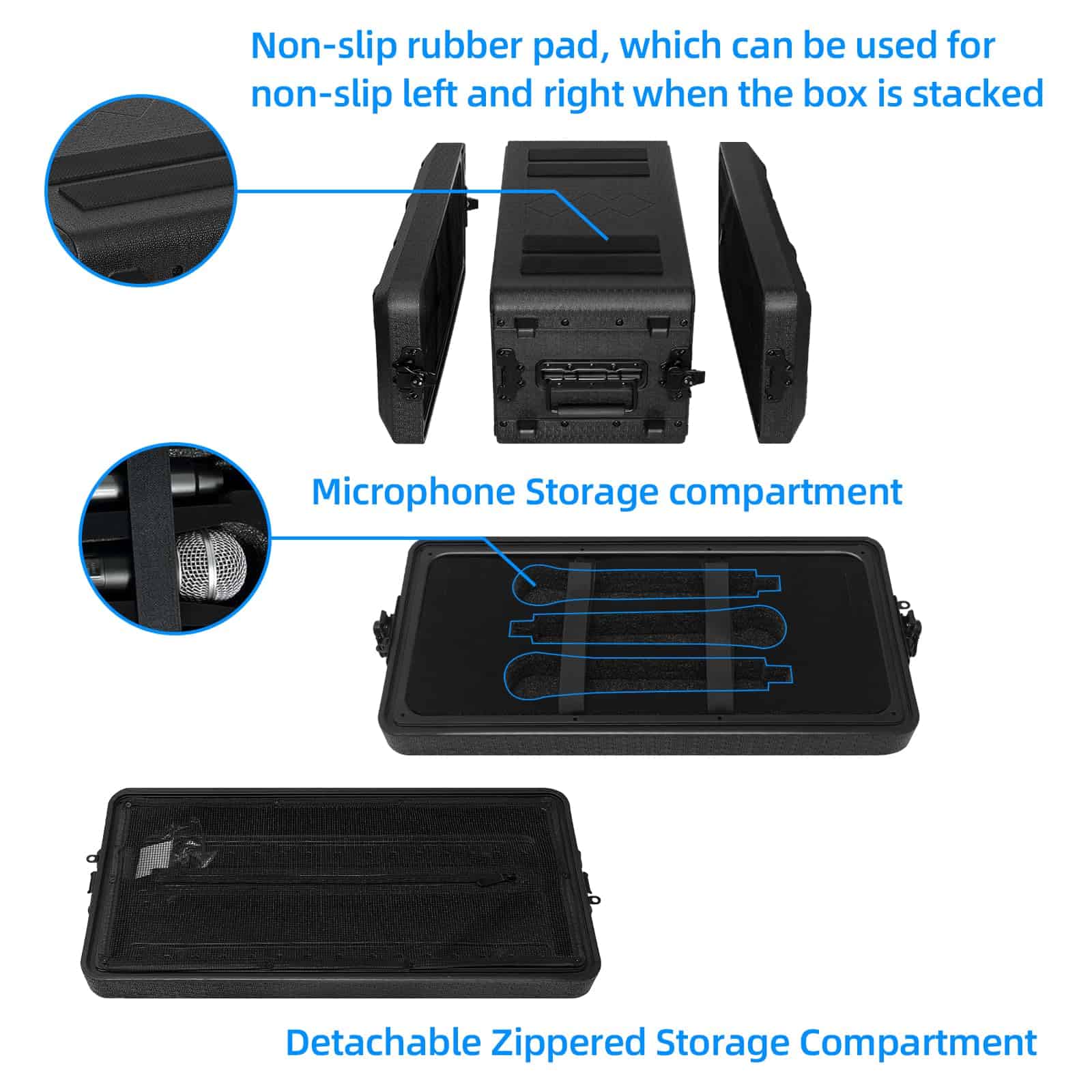 Estuche de Rack ECGOIOE 4U de 12" de profundidad, caso de - Imagen 4