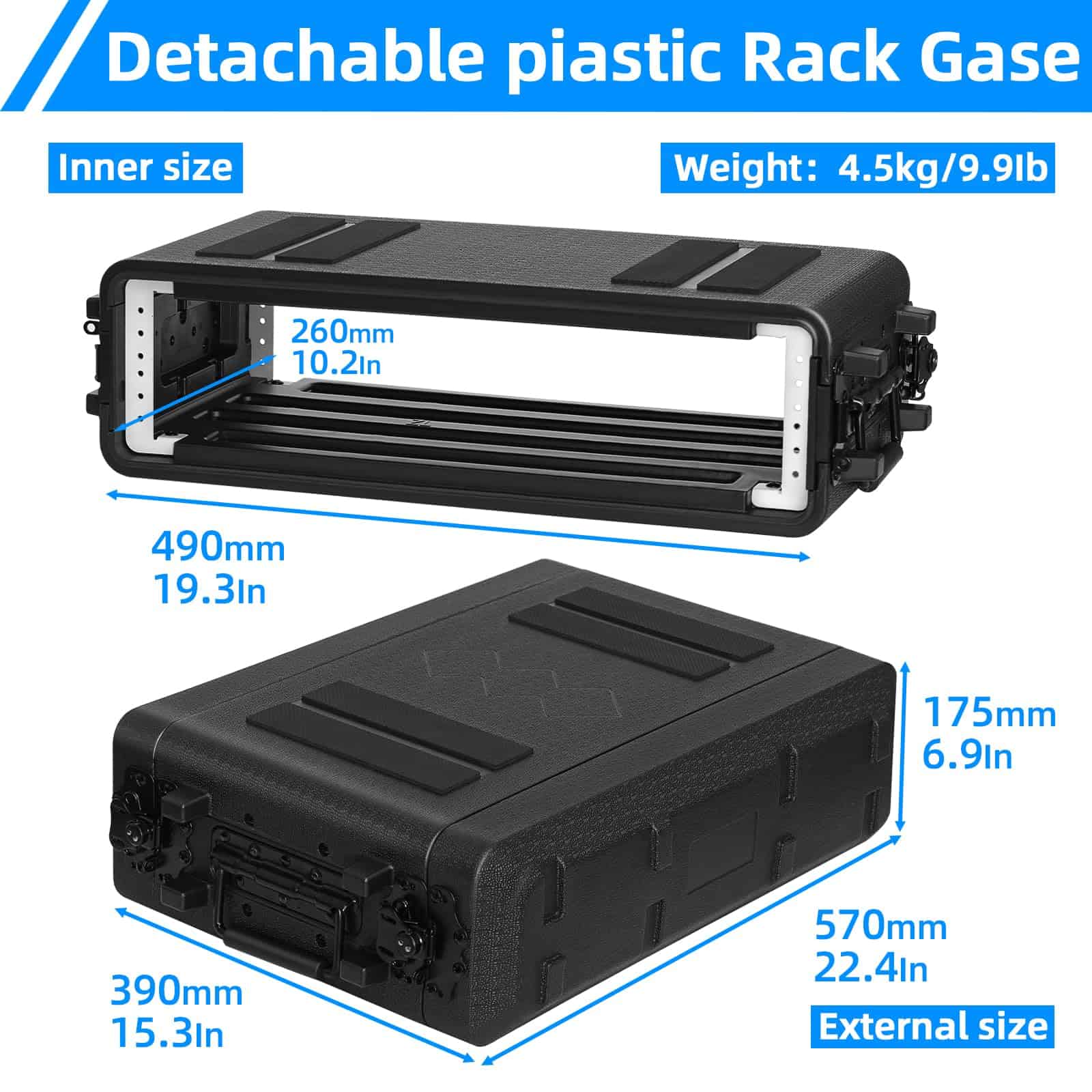 Estuche para Rack ECGOIOE de 2U Profundo 12" de - Imagen 3