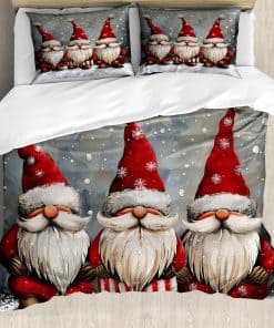 Juego de Funda nórdica Lunarable de Navidad, Gnomos con