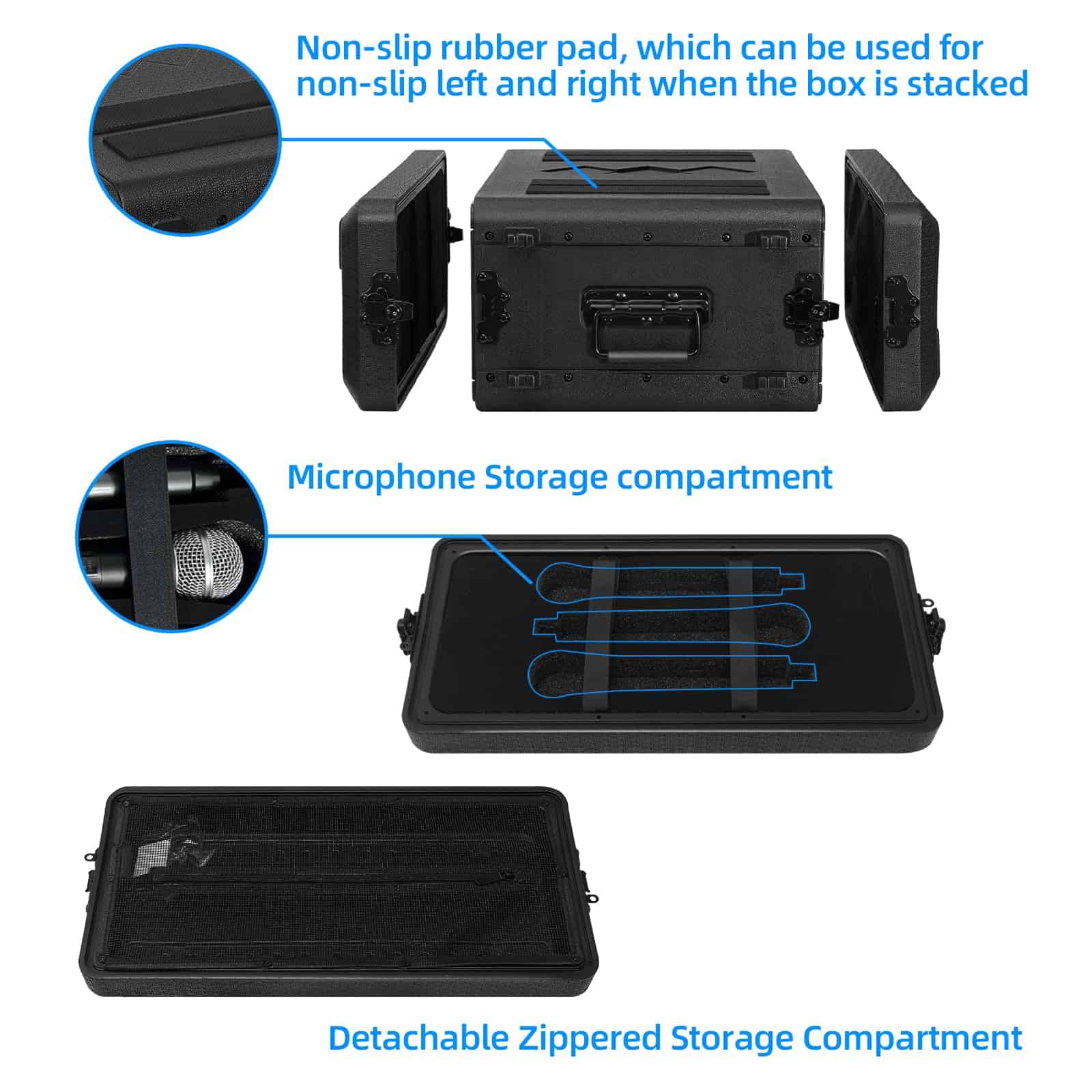 Estuche de Rack ECGOIOE 4U de 17" de Profundidad, Maletín - Imagen 4