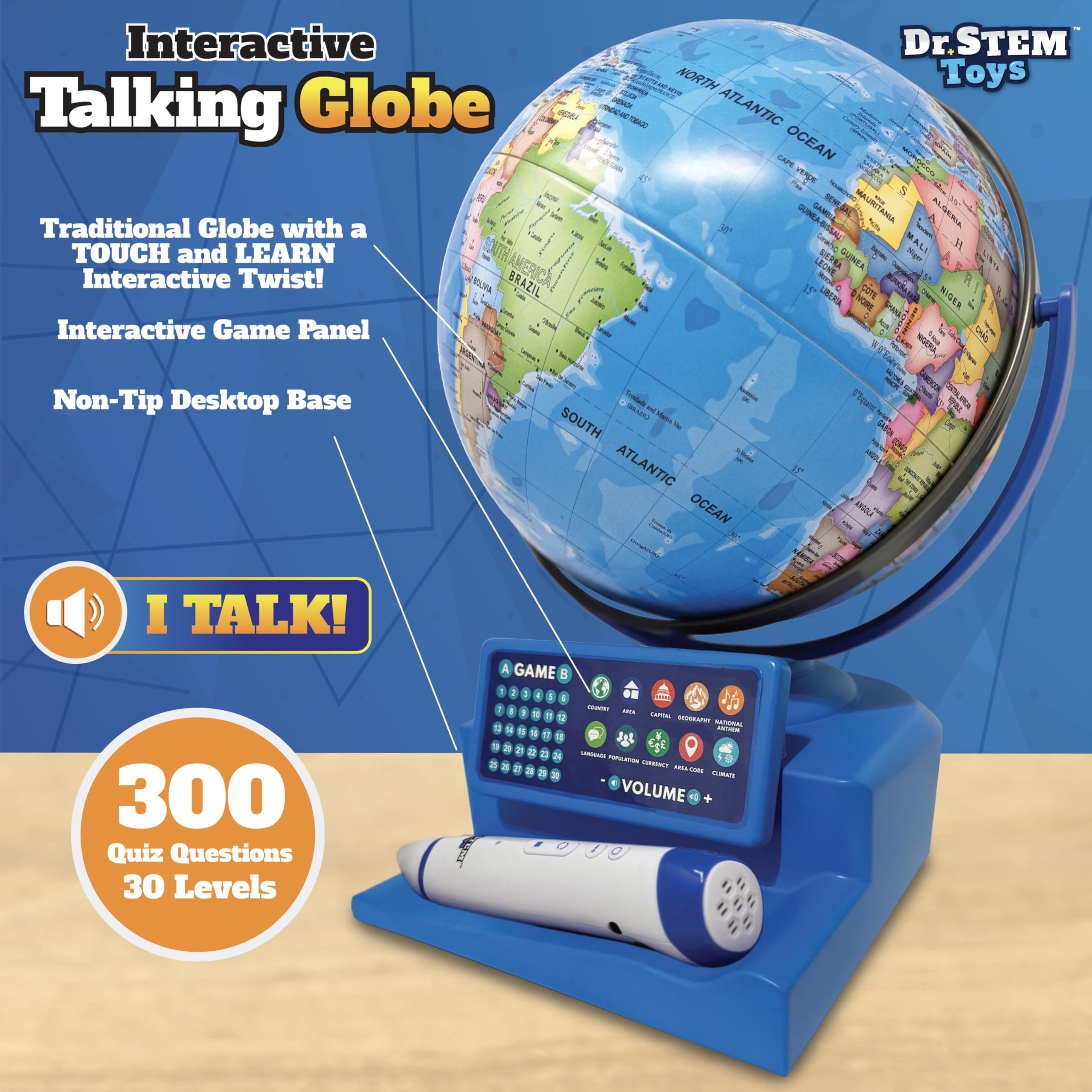 Globo Terráqueo Interactivo Dr. STEM Toys con Lápiz - Imagen 4