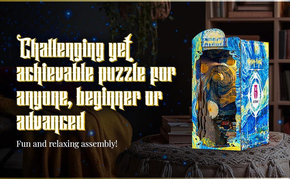 Kit de Librero DIY de Van Gogh, Kit de Diorama, Kit de - Imagen 9