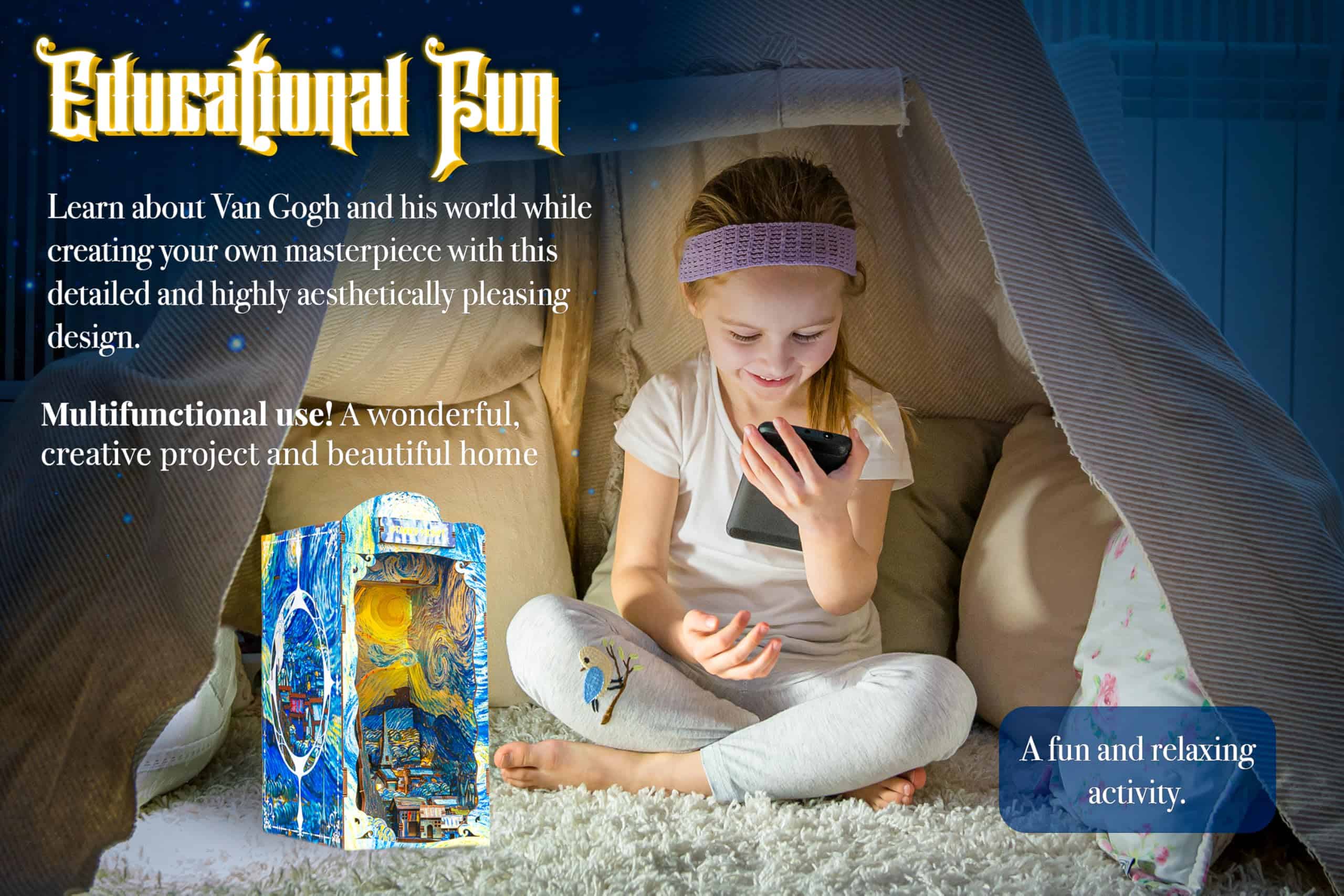 Kit de Librero DIY de Van Gogh, Kit de Diorama, Kit de - Imagen 10