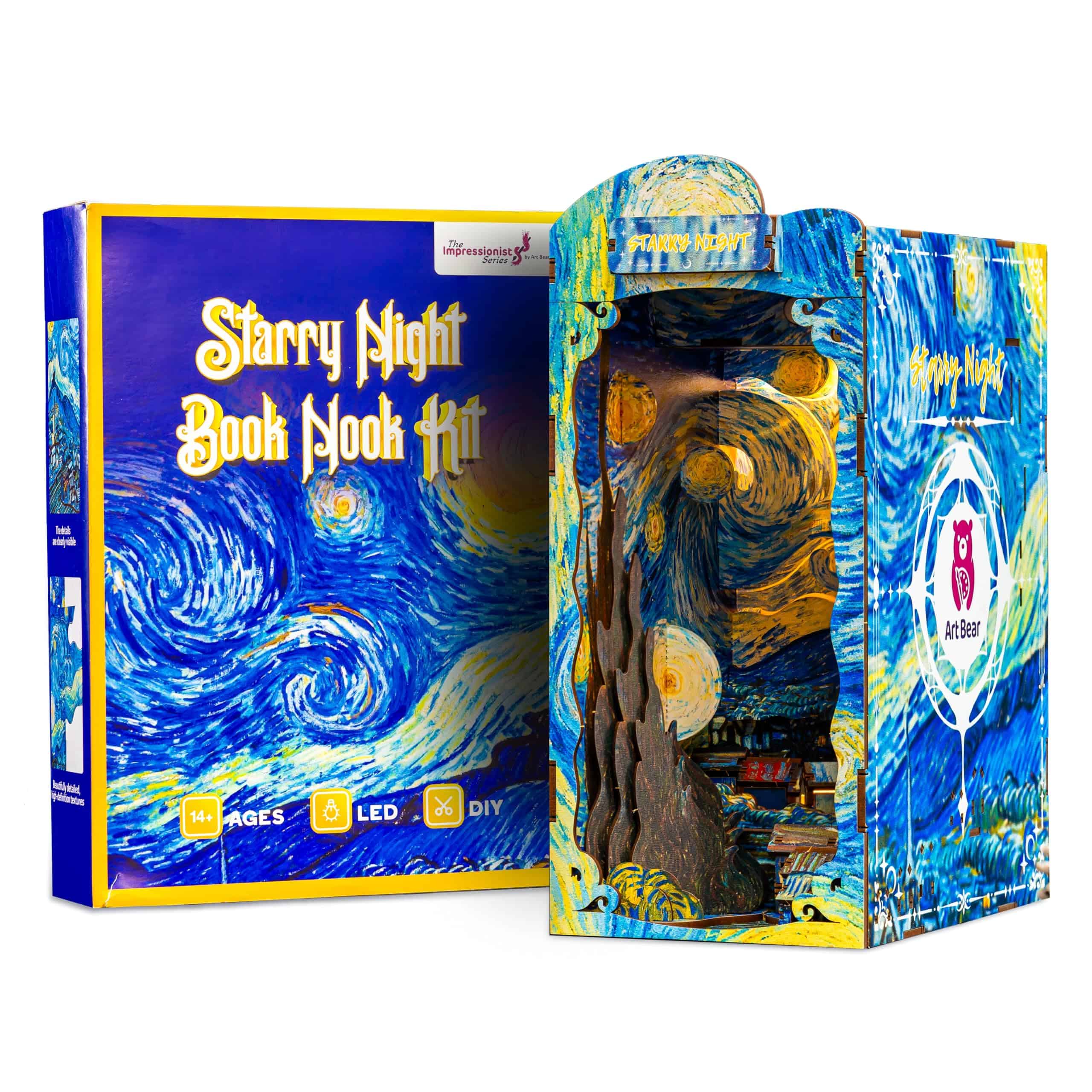 Kit de Librero DIY de Van Gogh, Kit de Diorama, Kit de