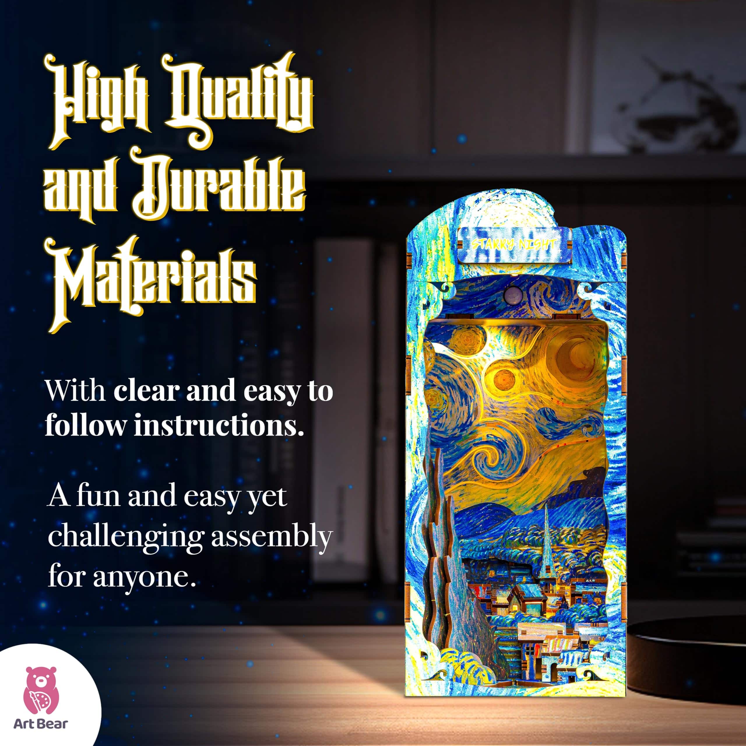 Kit de Librero DIY de Van Gogh, Kit de Diorama, Kit de - Imagen 3