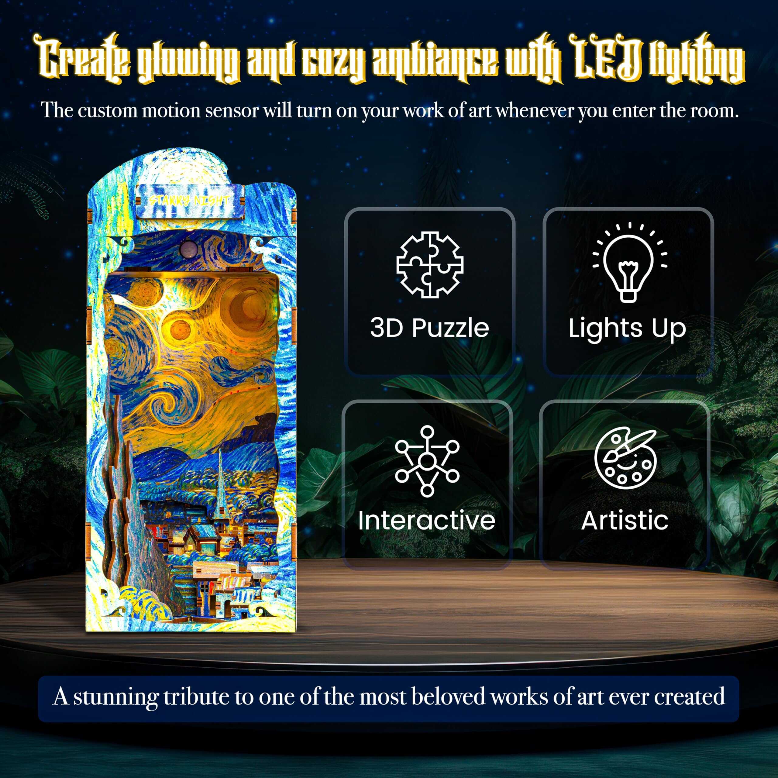 Kit de Librero DIY de Van Gogh, Kit de Diorama, Kit de - Imagen 4