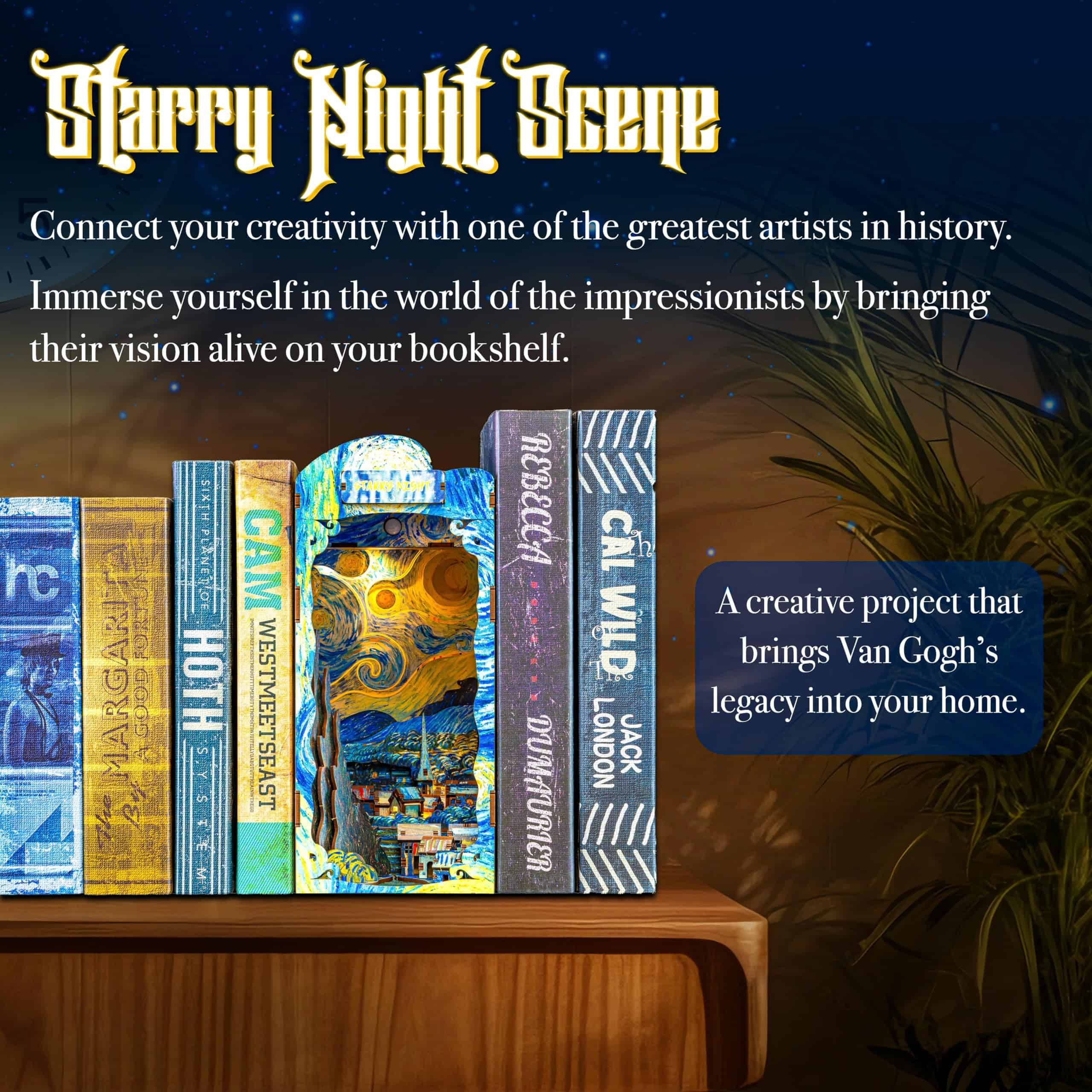 Kit de Librero DIY de Van Gogh, Kit de Diorama, Kit de - Imagen 6