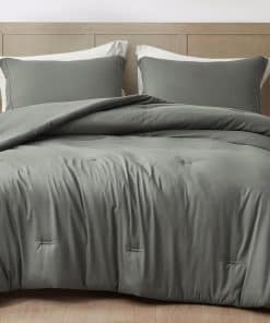 Chezmoi Collection Cliff Juego de Edredón -Gris Oscuro