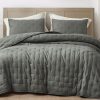 Juego de Colcha Chezmoi Collection Glen de -Gris Oscuro