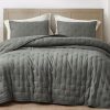 Juego de Colcha Chezmoi Collection Glen de -Gris Oscuro