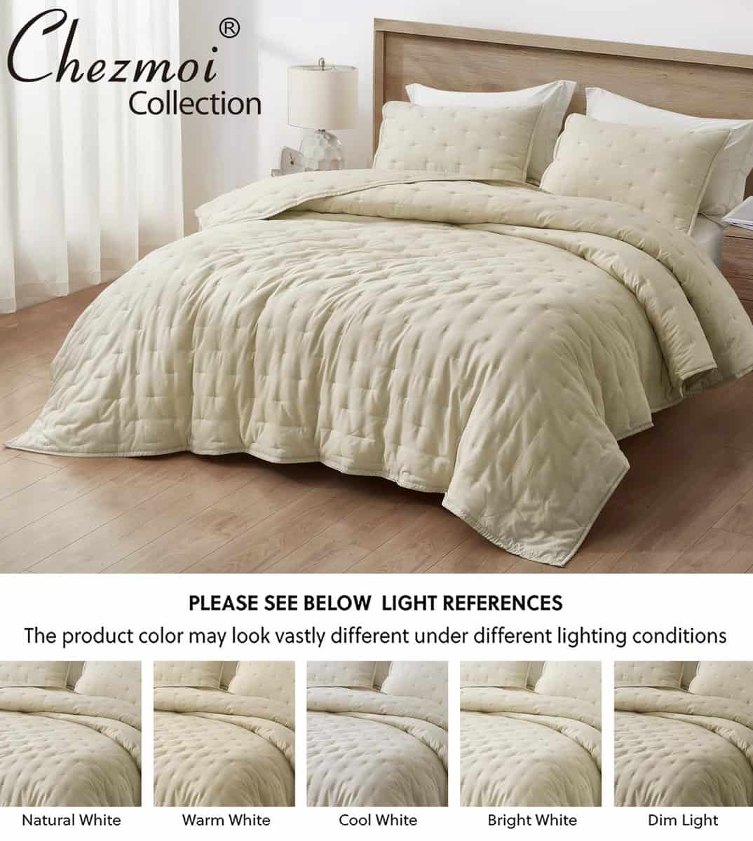 Conjunto de Edredón Chezmoi Collection Glen de 3 Piezas con - Imagen 6