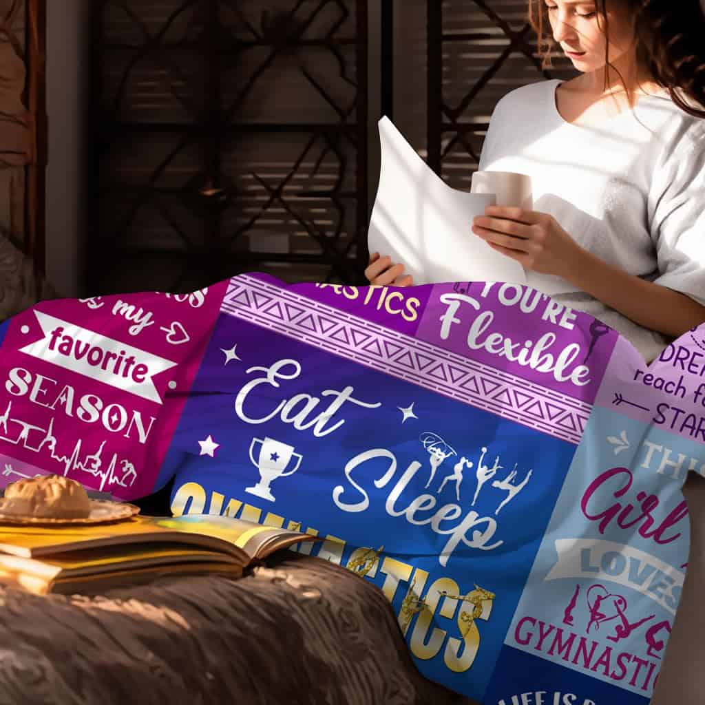 Manta de Regalo de Gimnasia Manta de Gimnasia para Niñas - Imagen 5