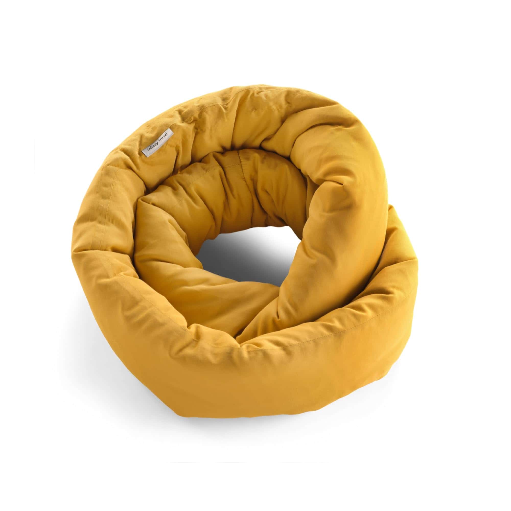 Almohada de Viaje para Niños Huzi Infinity -Amarillo Ocre