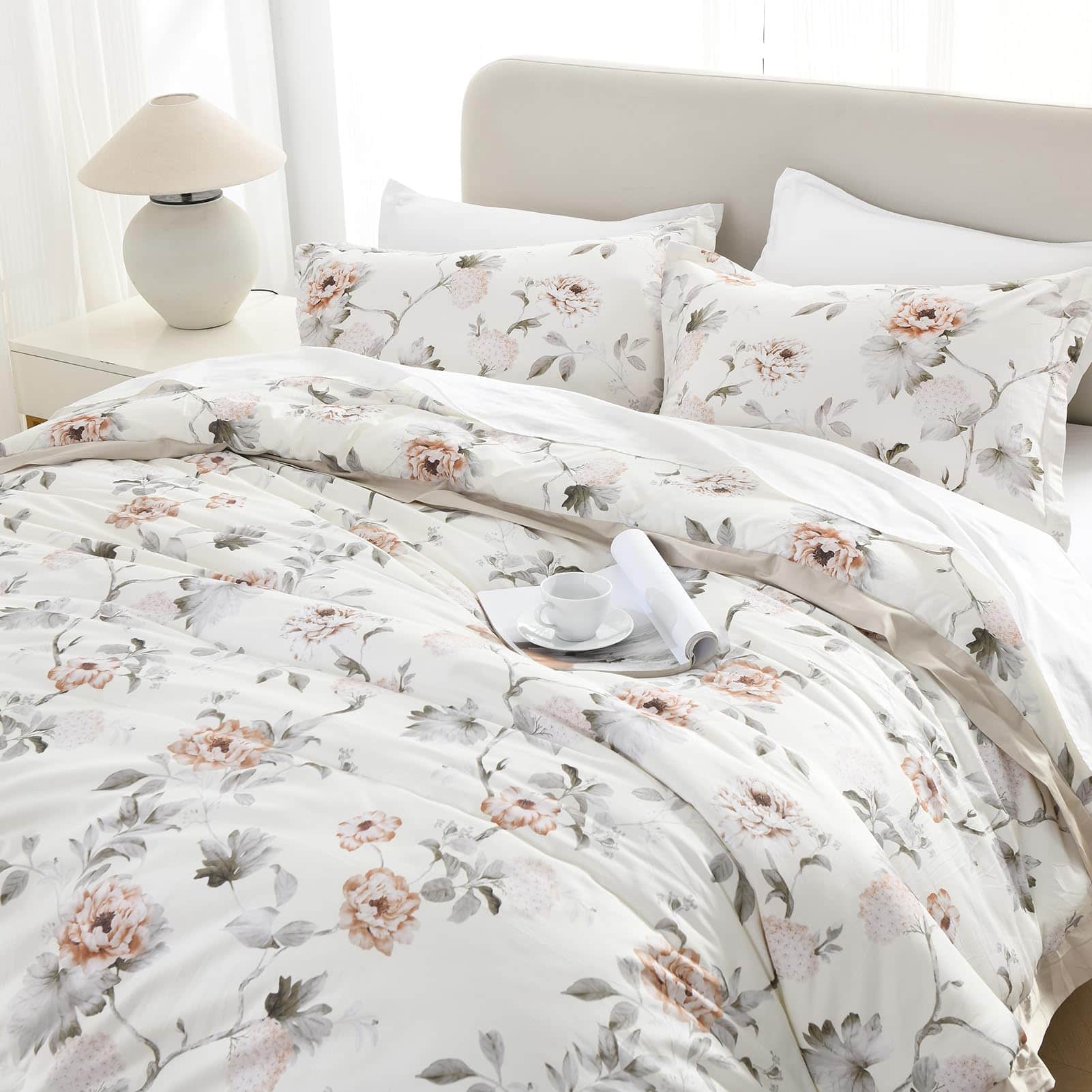 Juego de Edredón Queen Size PANGUSHAN, Edredón de Algodón