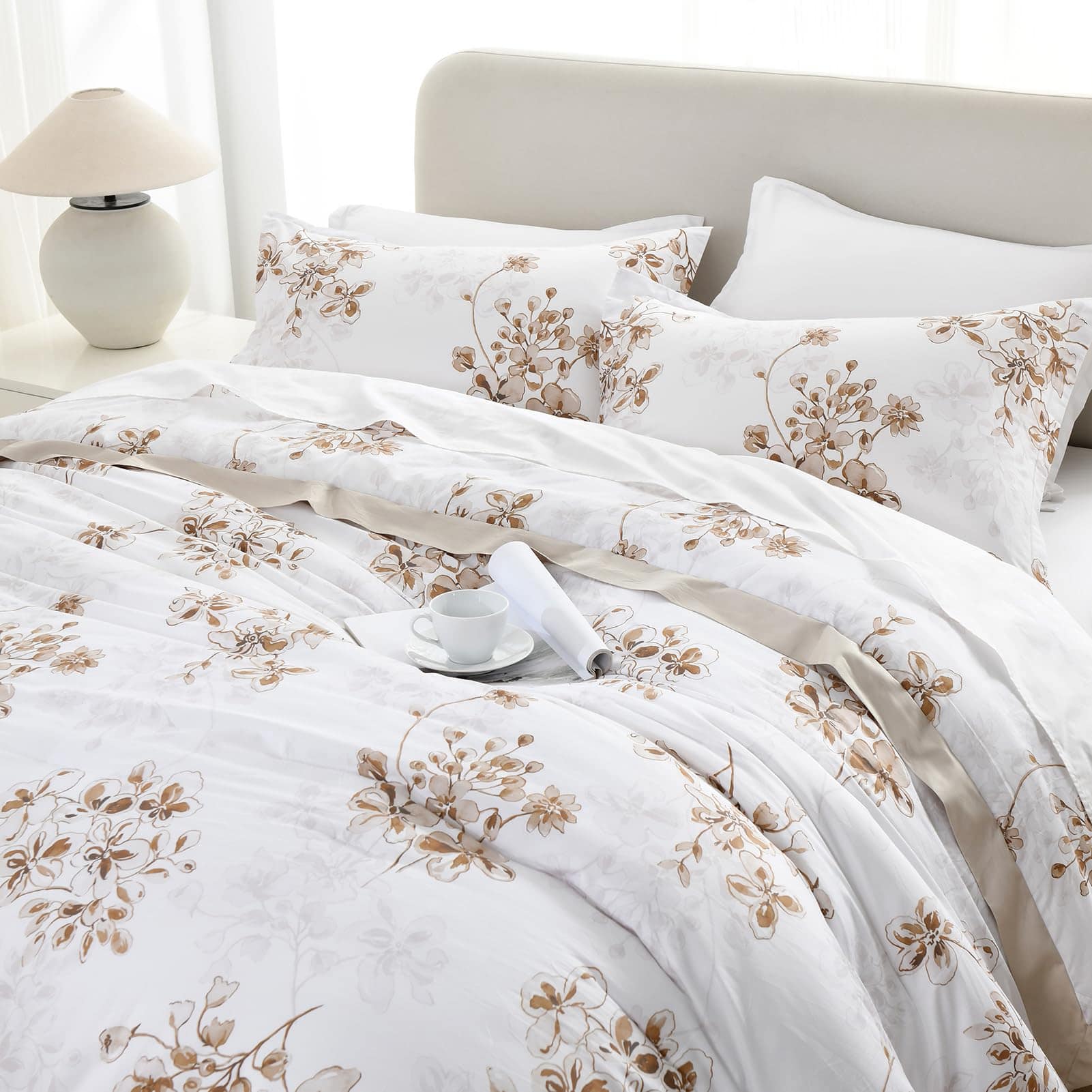 Juego de Edredón Queen PANGUSHAN, Edredón Acolchado de