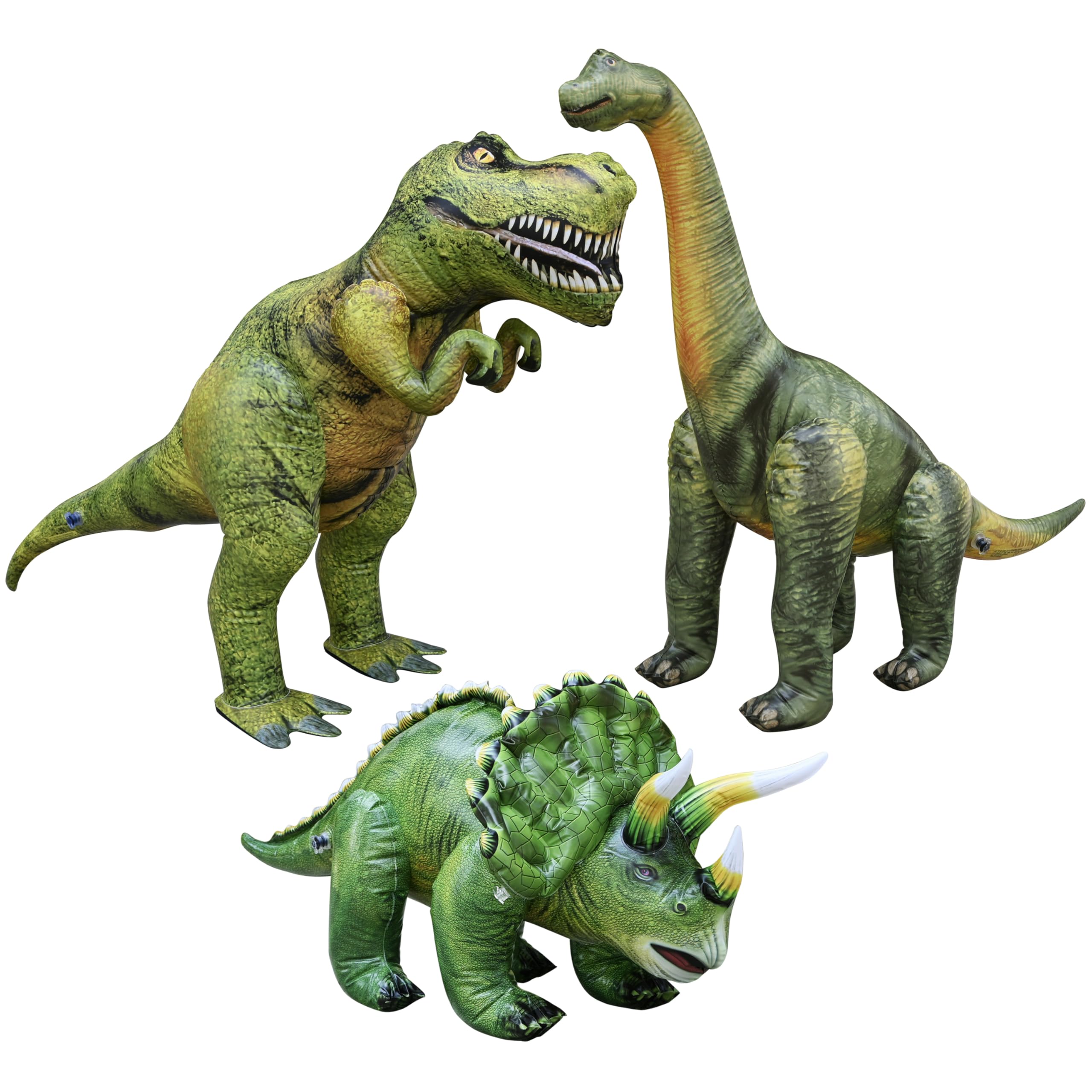 Paquete de 3 Juguetes Inflables de Dinosaurios T-Rex,