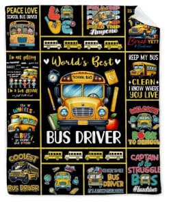 Manta de Conductor de Autobús Regalo para Niña Niño Suave