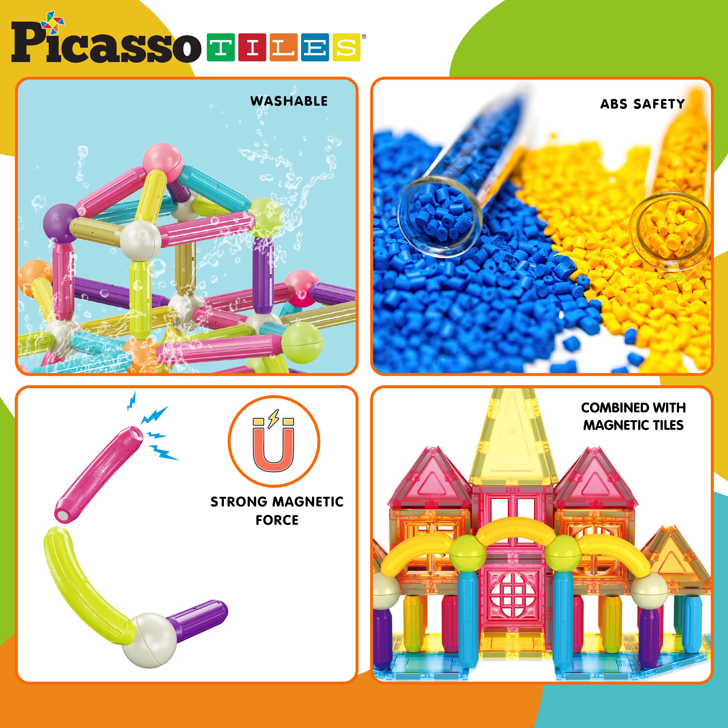 Set de Construcción de Bloques Magnéticos PicassoTiles de - Imagen 4