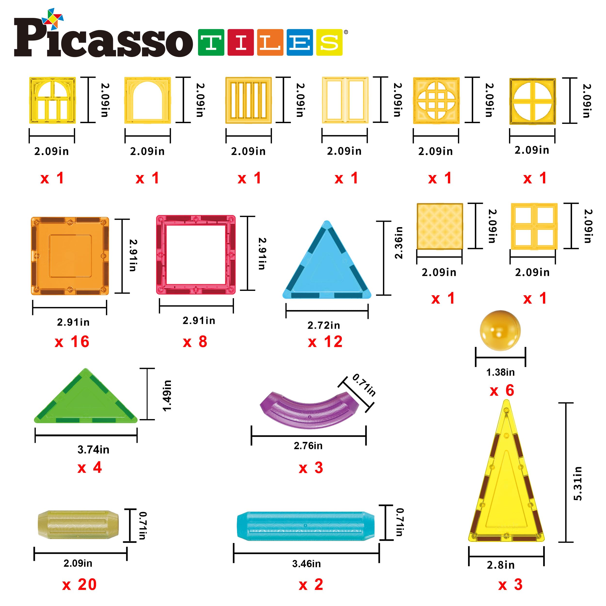 Set de Construcción de Bloques Magnéticos PicassoTiles de - Imagen 7