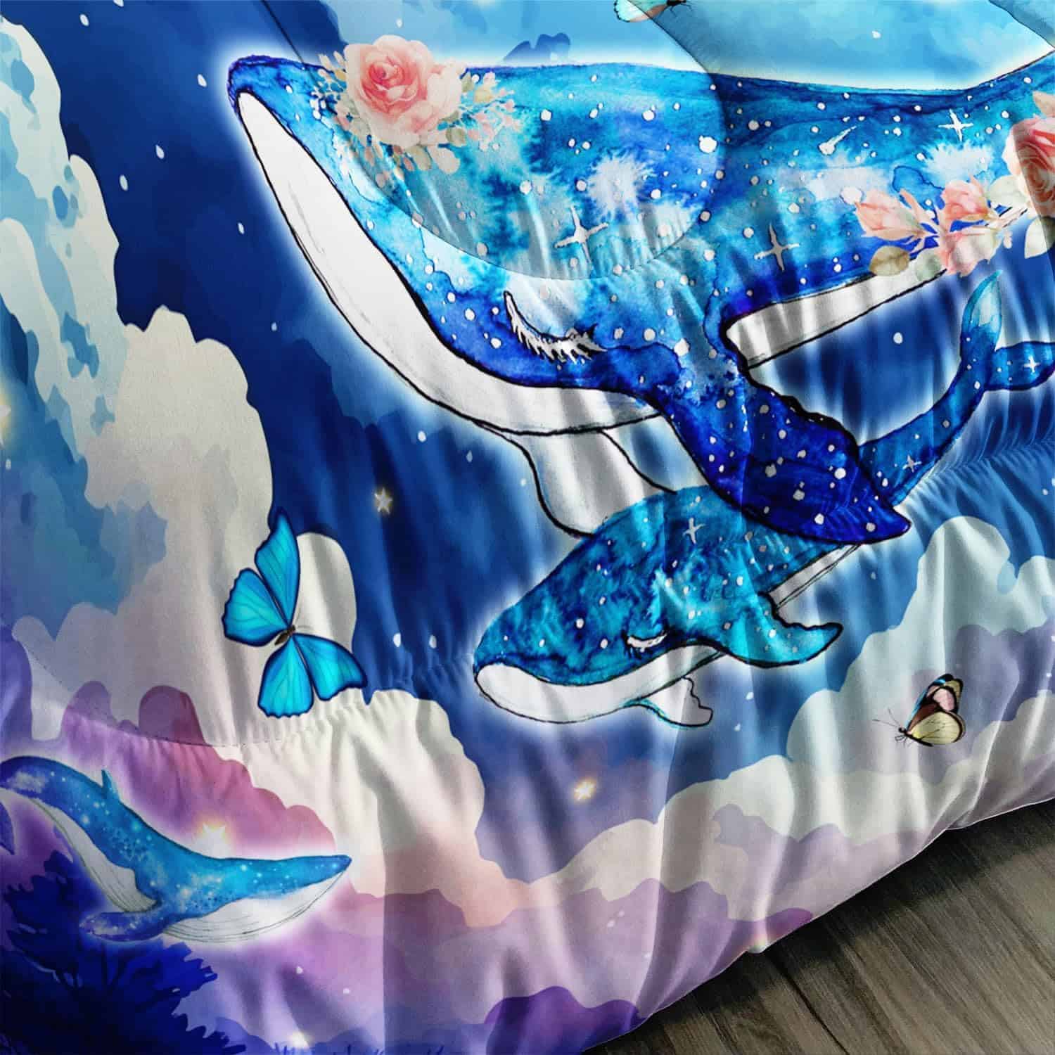 Suncloris Edredón de Dibujos Animados de Ballena Oceánica, - Imagen 5