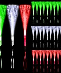 YOFOBU 60 Pack LED Fiber Optic Wands Glow Fiber Wands Bulk