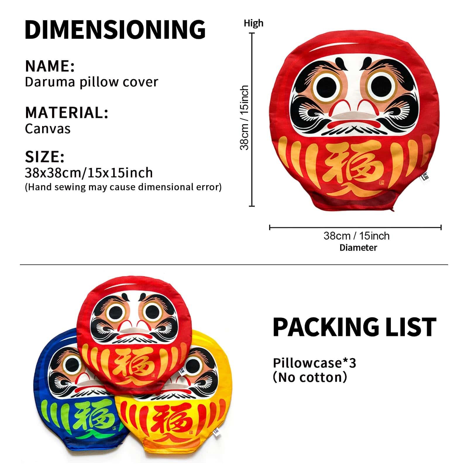 Fundas de Cojines con Diseño Japonés Estilo Tama, 40cm x - Imagen 10