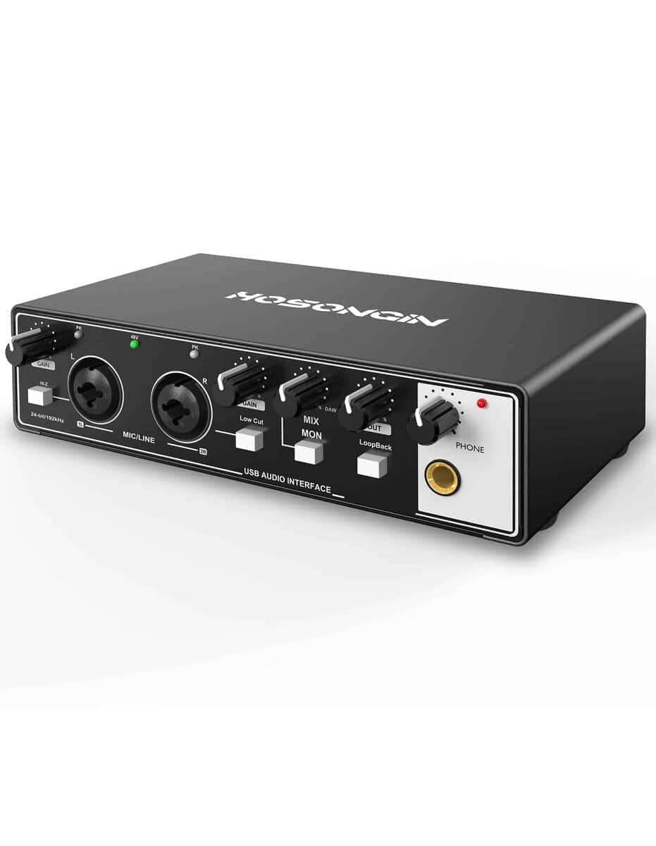 Interfaz de Audio USB HOSONGIN 2i2 para -al Negro)