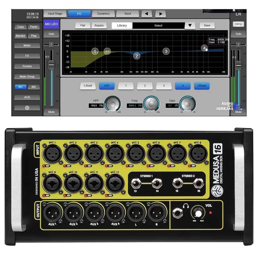 Mezcladora digital portátil PSG AUDIO Medusa 16 de 16