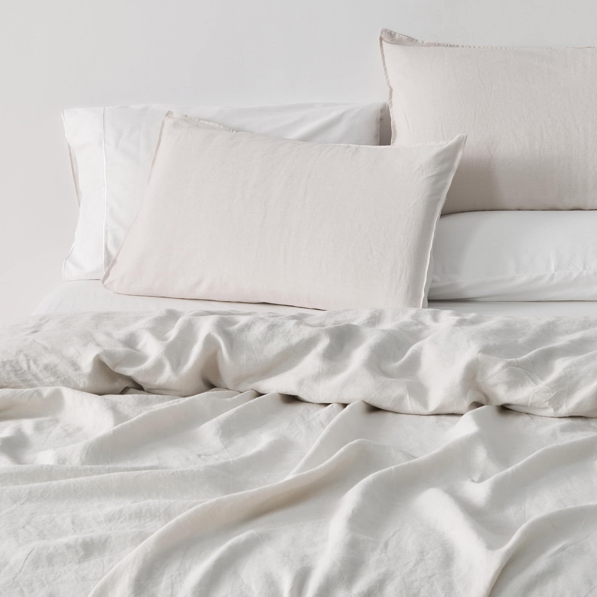 Juego de 2 Fundas de Almohada de Lino 100% Puro Europeo