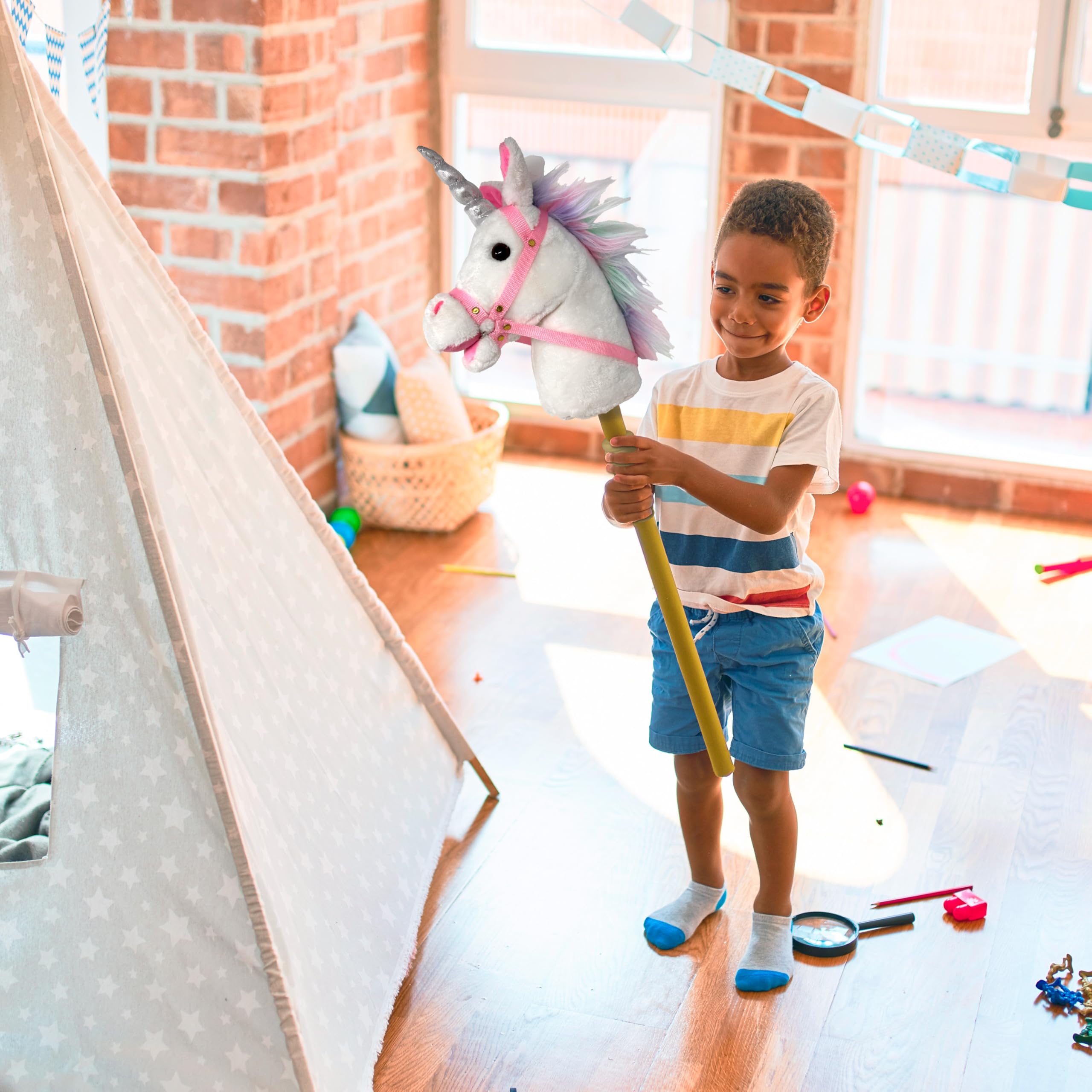 Caballito de Palo | Juguete de Caballo de Peluche Hecho a - Imagen 5