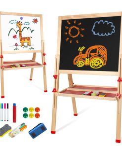 Caballete de Arte de Madera para Niños, Caballete Ajustable