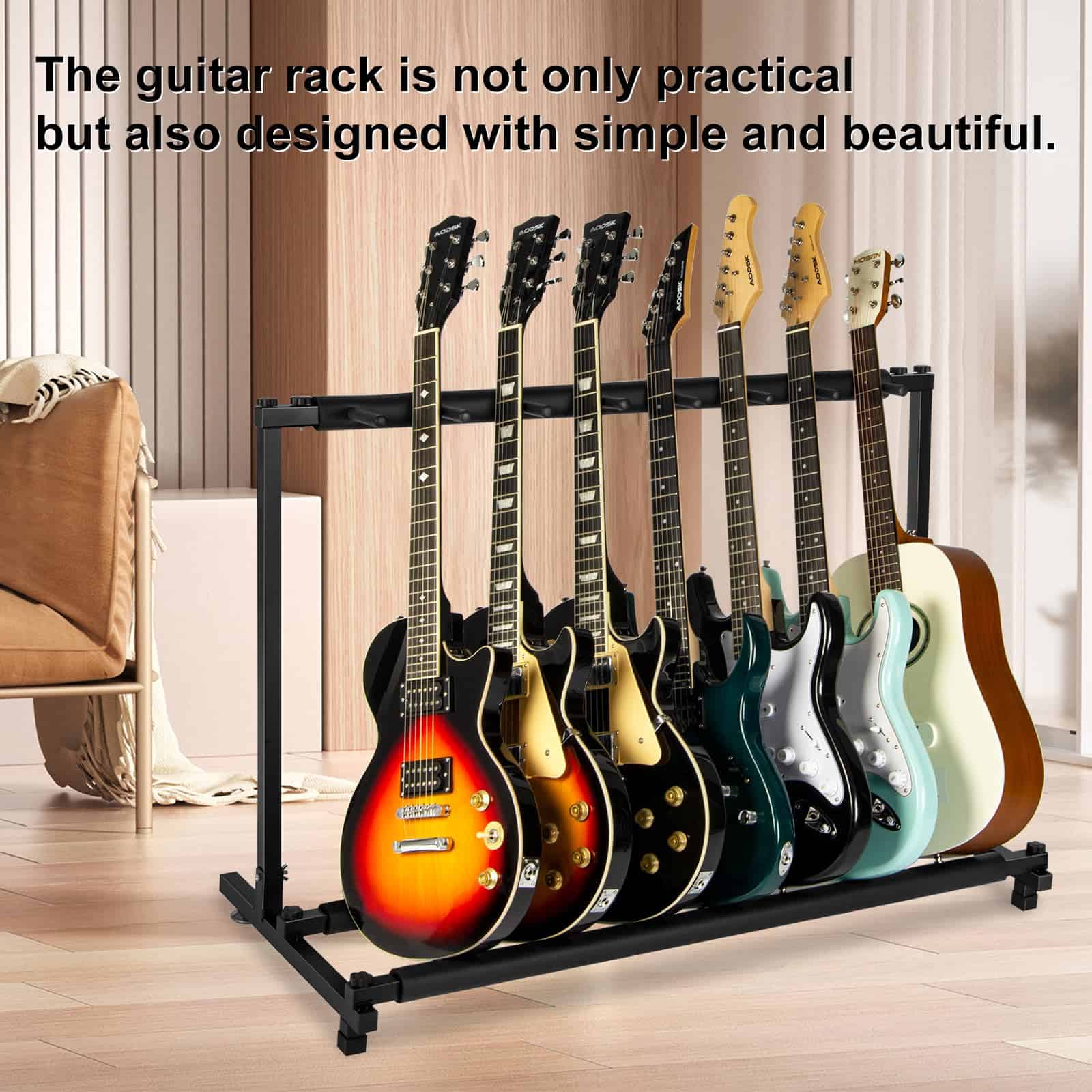 AODSK 7 Multi Soporte para Guitarra con Diseño Plegable, - Imagen 7