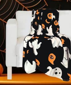 Manta de Halloween de Fantasma Rosa 2024, 50 * 60in