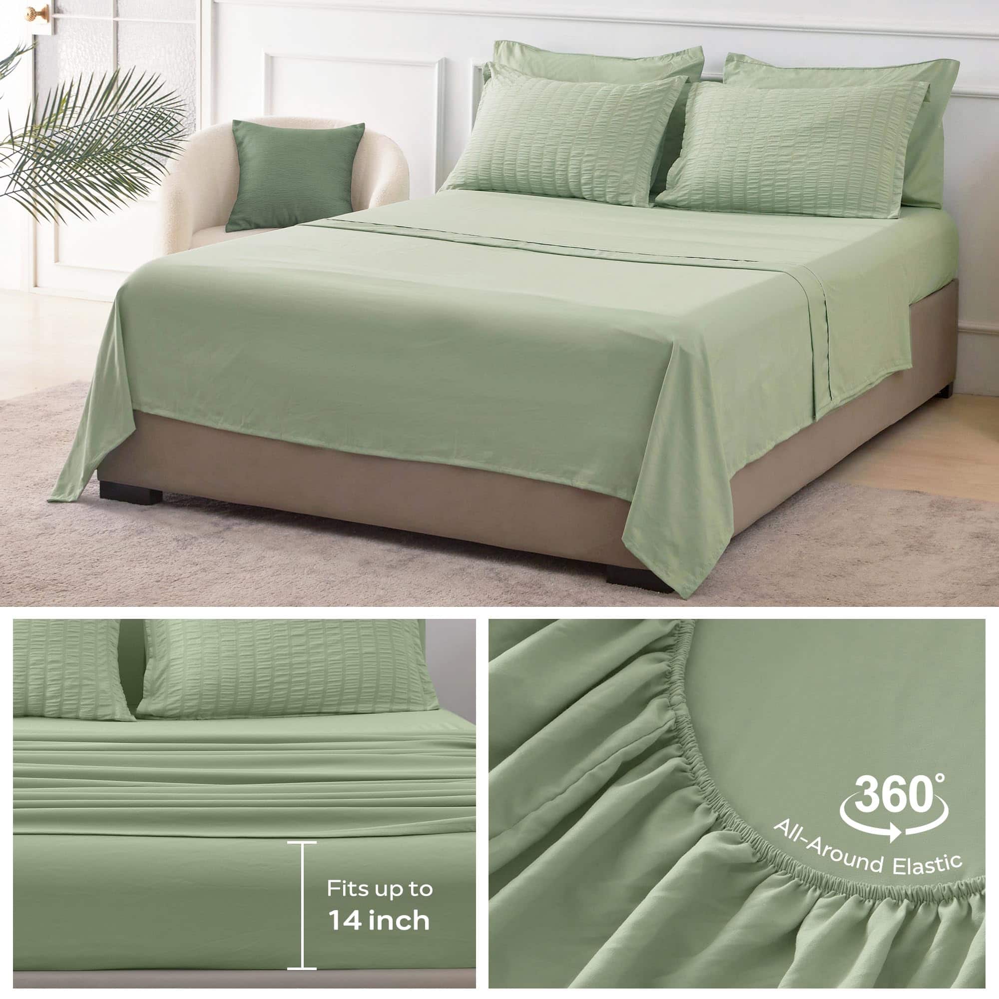 Juego de Edredón JELLYMONI Seersucker -Verde Claro - Imagen 9