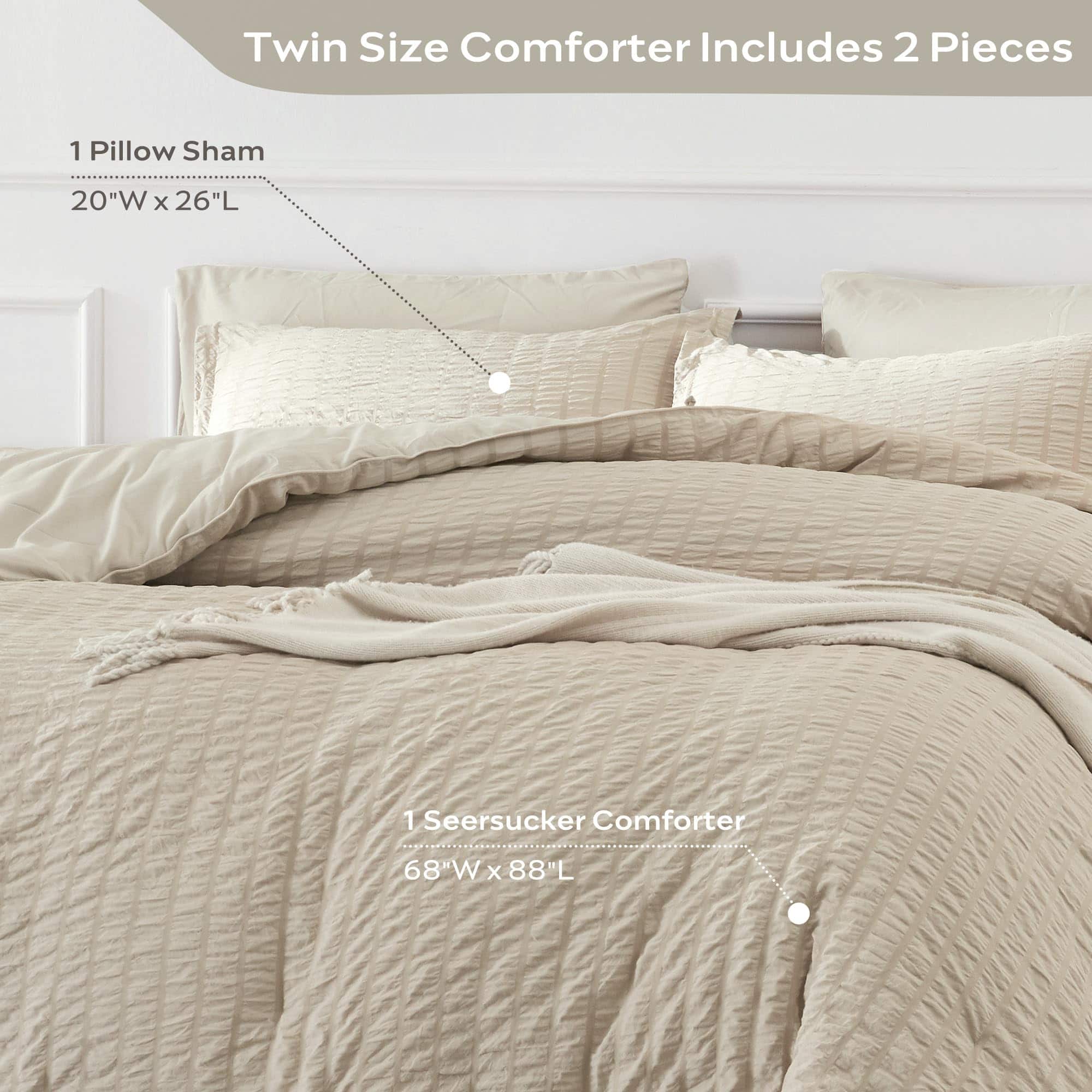 Juego de edredón Seersucker Twin Size de JELLYMONI, 2 - Imagen 6