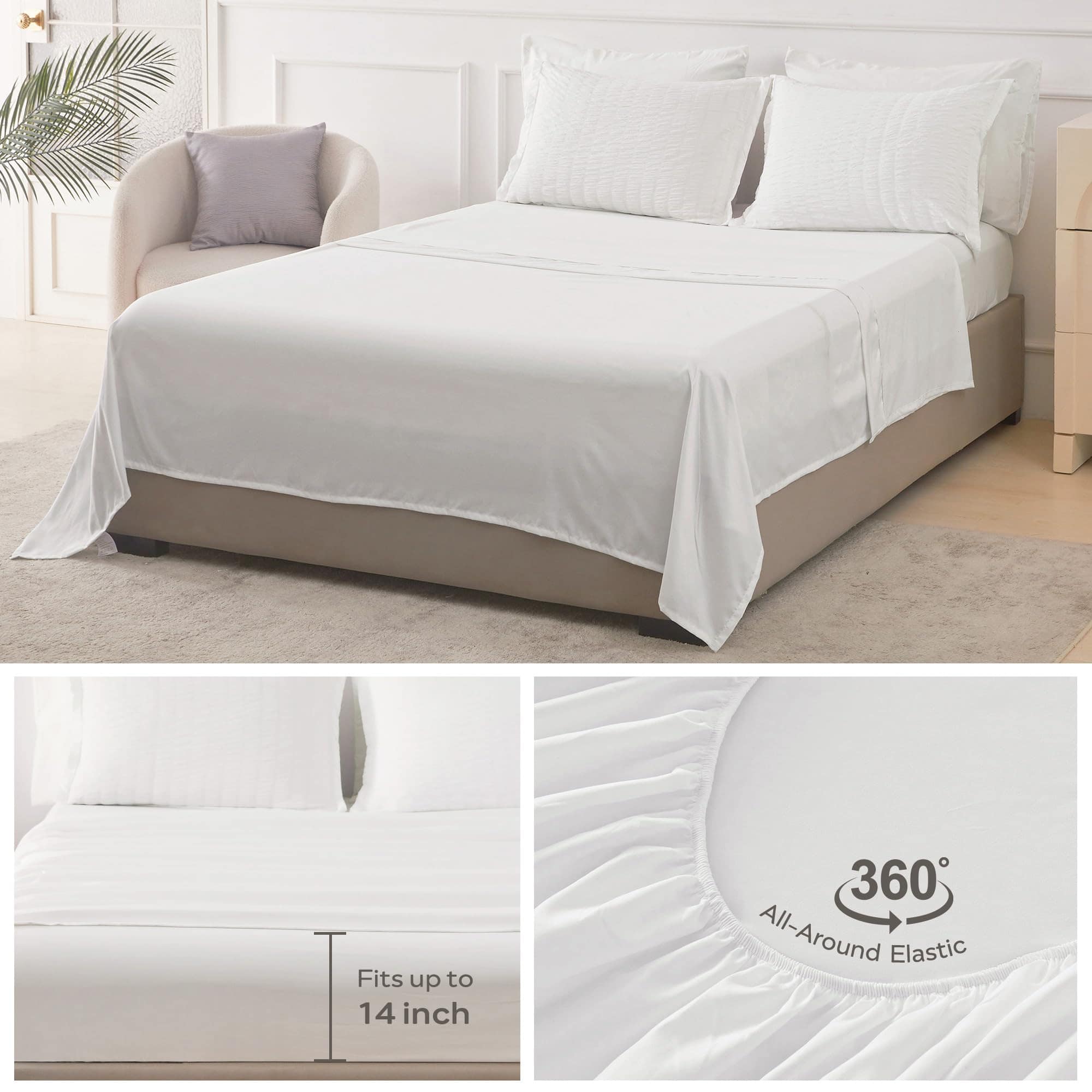 Juego de edredón JELLYMONI Seersucker en tamaño twin con - Imagen 9