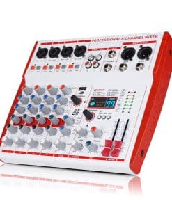 Yamnweo MW-6 6 Channel Professional DJ Audio Mixer,