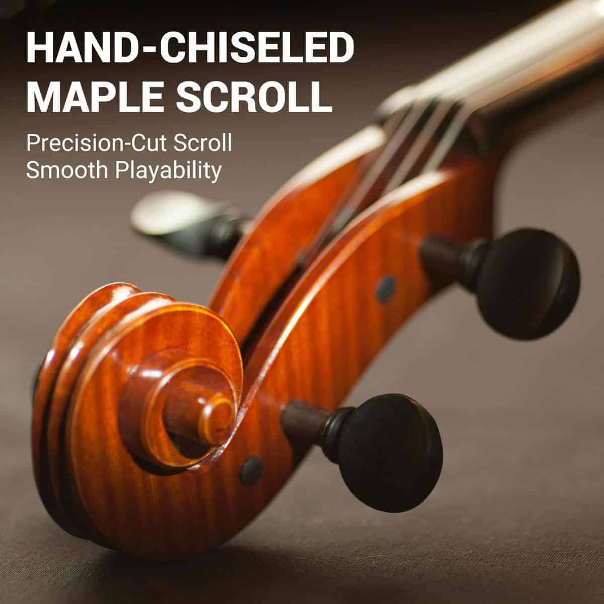 Violín de Madera Maciza 4/4 para Adultos, Set de Violín - Imagen 7