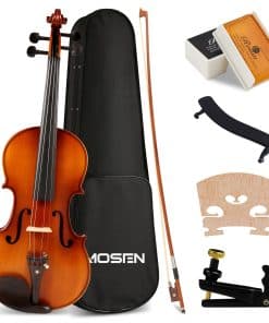 Violín de Madera Maciza 4/4 para Adultos, Set de Violín