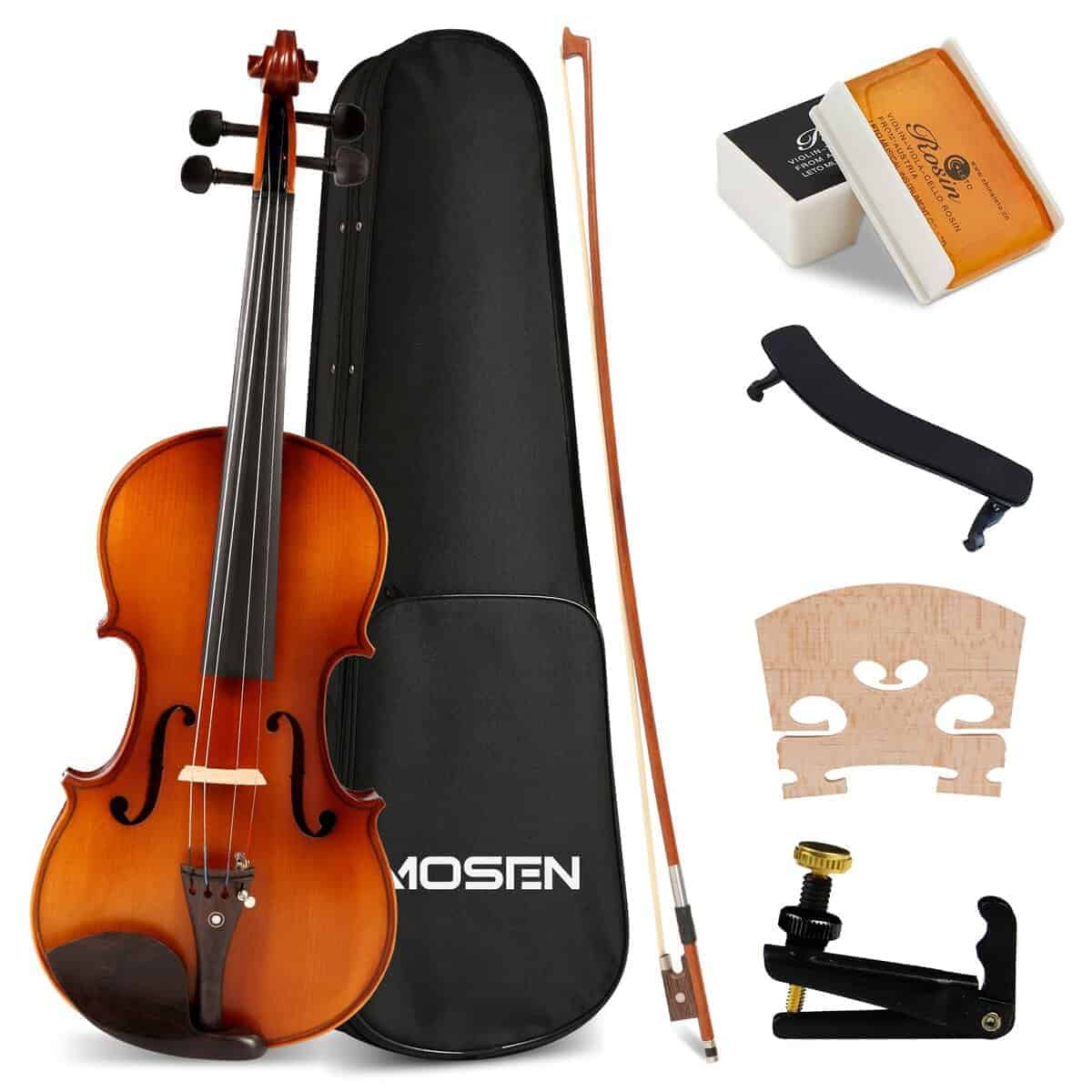 Violín de Madera Maciza 4/4 para Adultos, Set de Violín