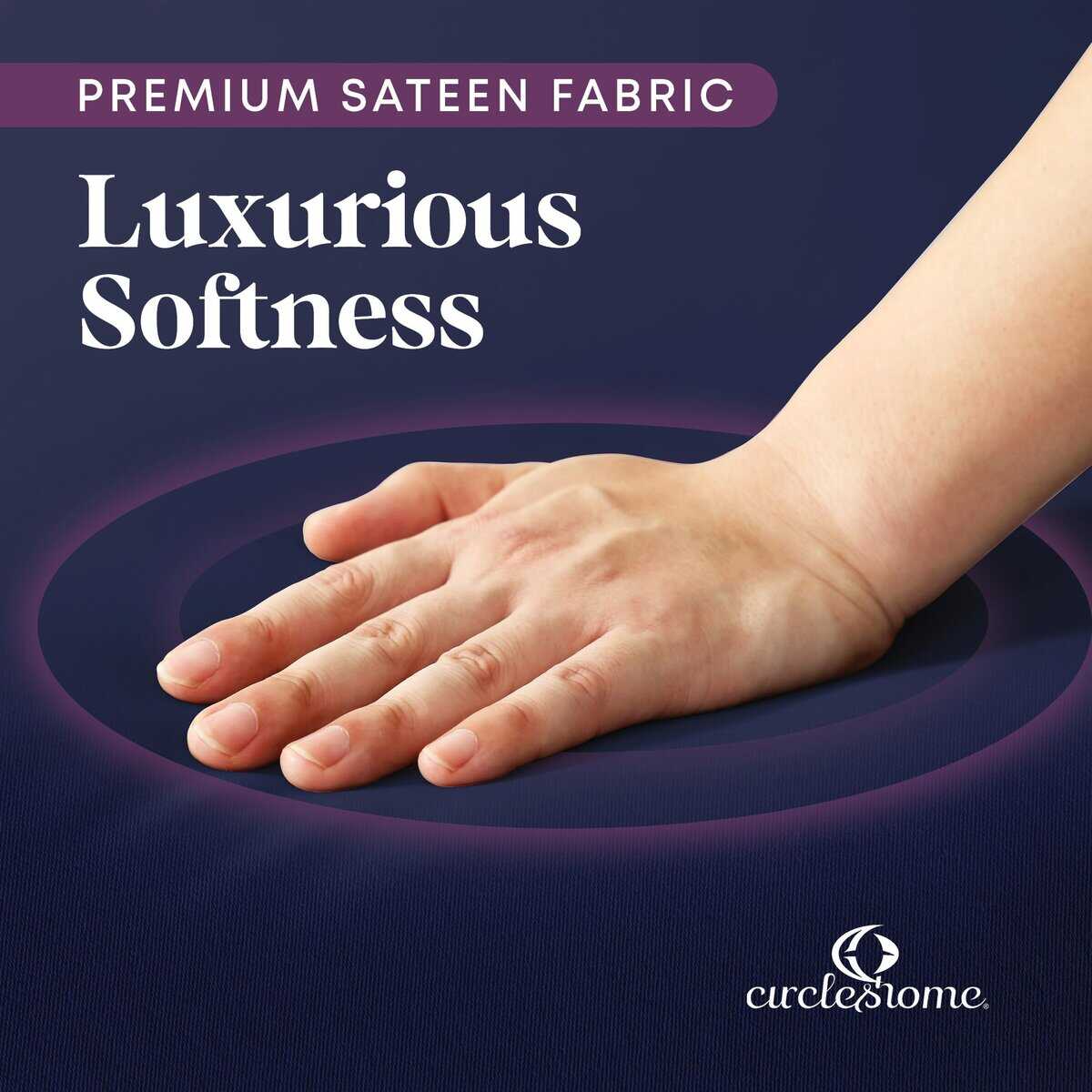 Sábana Ajustable CirclesHome tamaño Queen de Poliéster y - Imagen 6