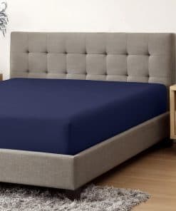 Sábana Ajustable CirclesHome King Size de -Navy