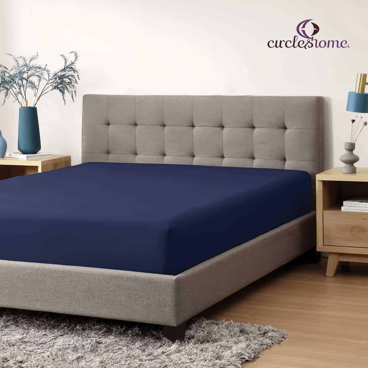 Sábana Ajustable CirclesHome tamaño Queen de Poliéster y - Imagen 7