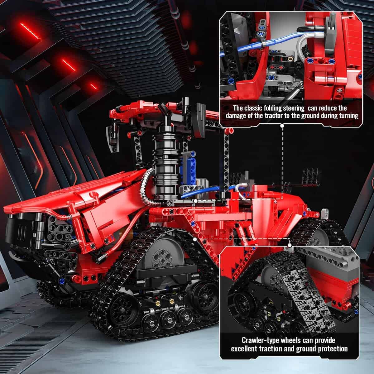 Mould King Tractor de Orugas Juguete de Construcción, 1698 - Imagen 5