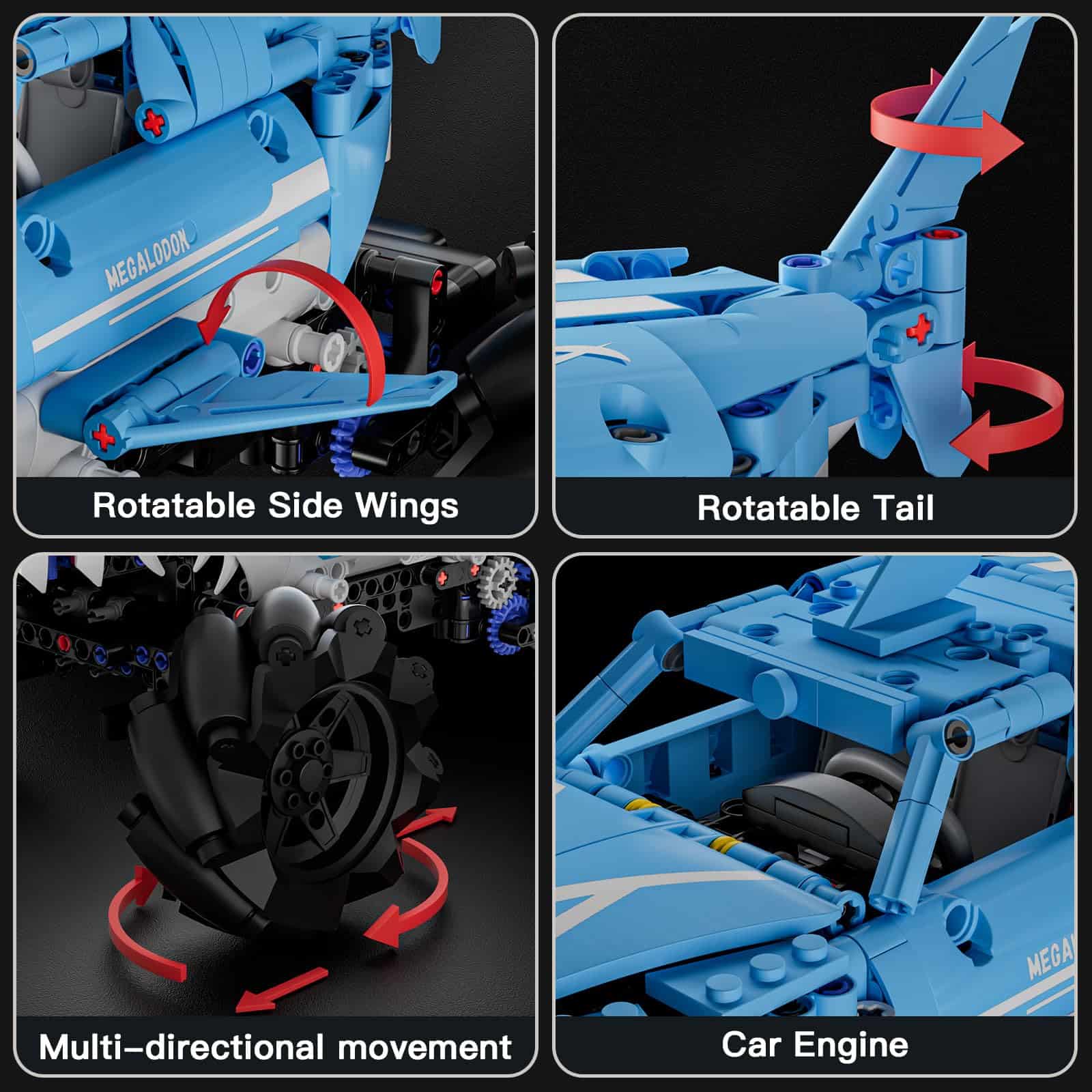 Mould King Building Sets Shark Remote Control Truck Car - Imagen 7