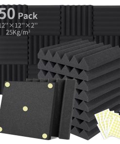 Focusound 50 Paquetes Paneles de Espuma Acústica Cuña 2" X