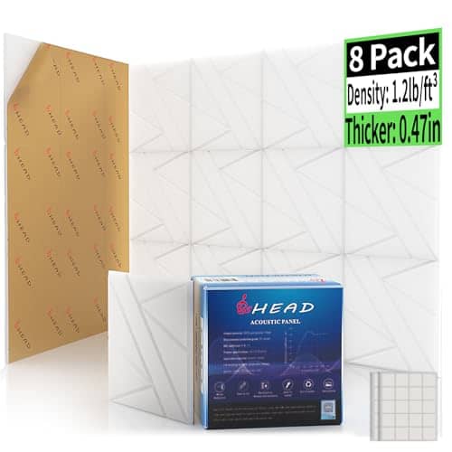 Paquete de 8 Paneles de Pared Autoadhesivos -io Blanco