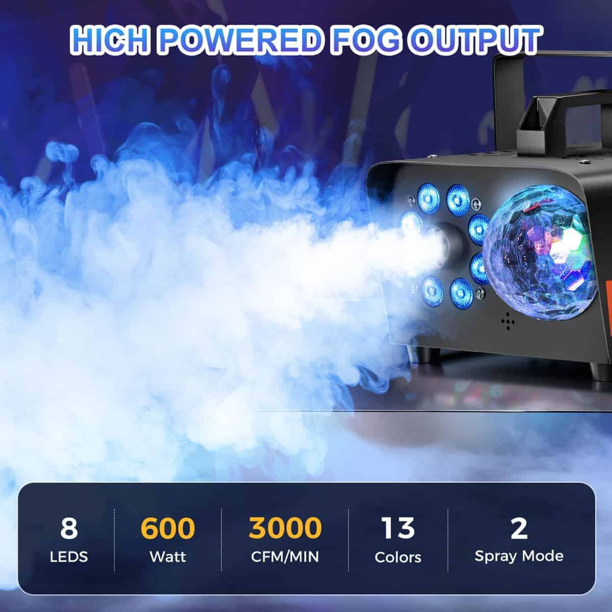 Máquina de Humo con Luces de Bola de -ios de DJ - Imagen 3