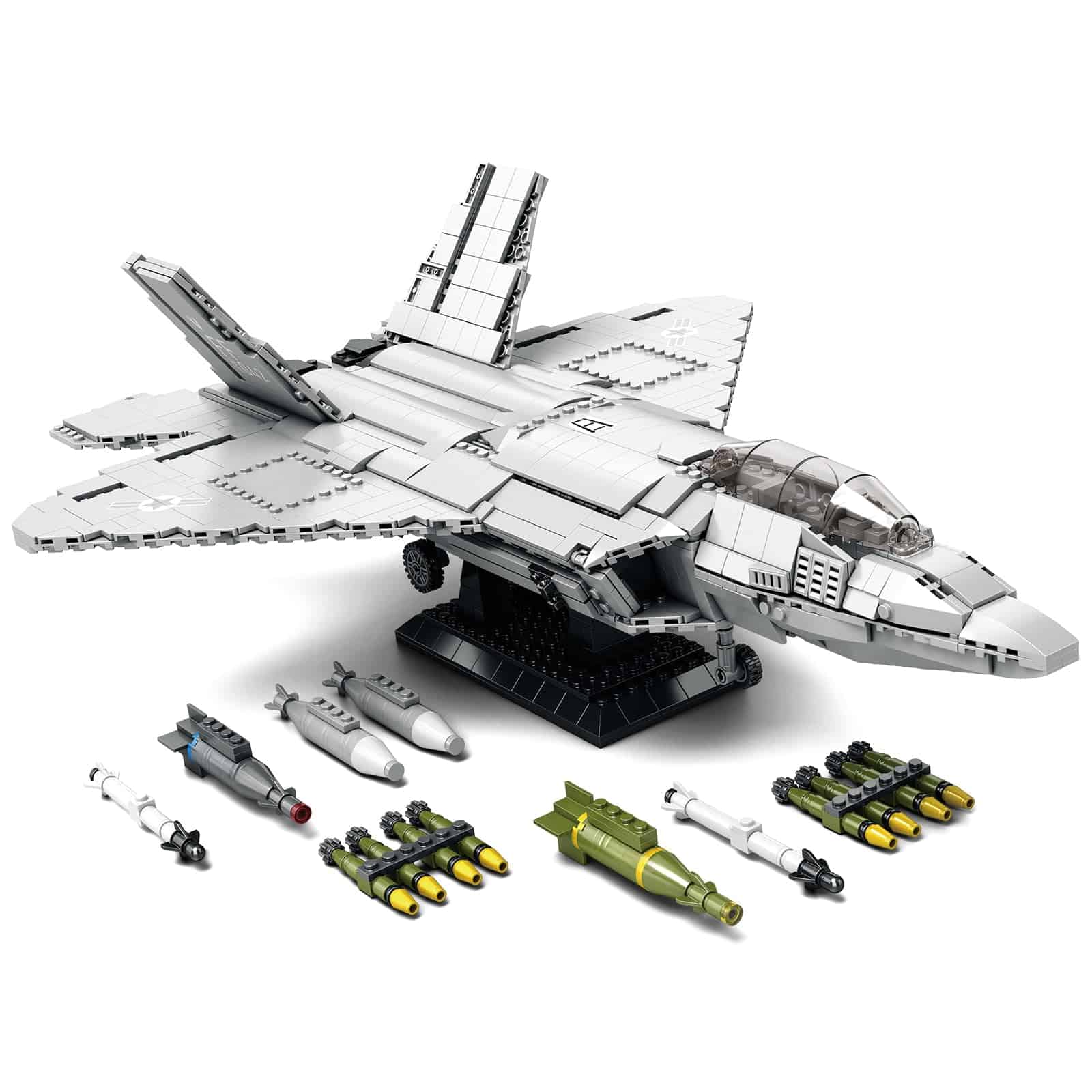Set de bloques de construcción NUTCRACKER Fighter Jet -